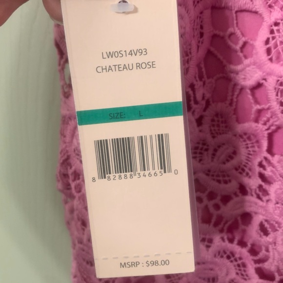 Nanette Lepore NWT - w’s large tanktop - pinkish/purple floral design - Picture 8 of 8